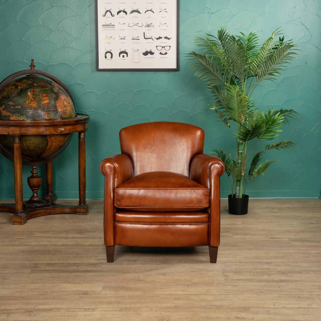 Petit Fauteuil Club Cuir Parisien