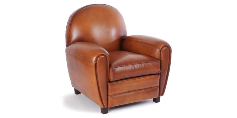 Fauteuil Club Cuir Années Folles