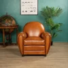 fauteuil club cuir miel types des années folles