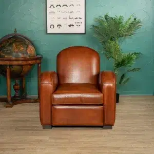 Fauteuil club cuir Hemingway en ambiance