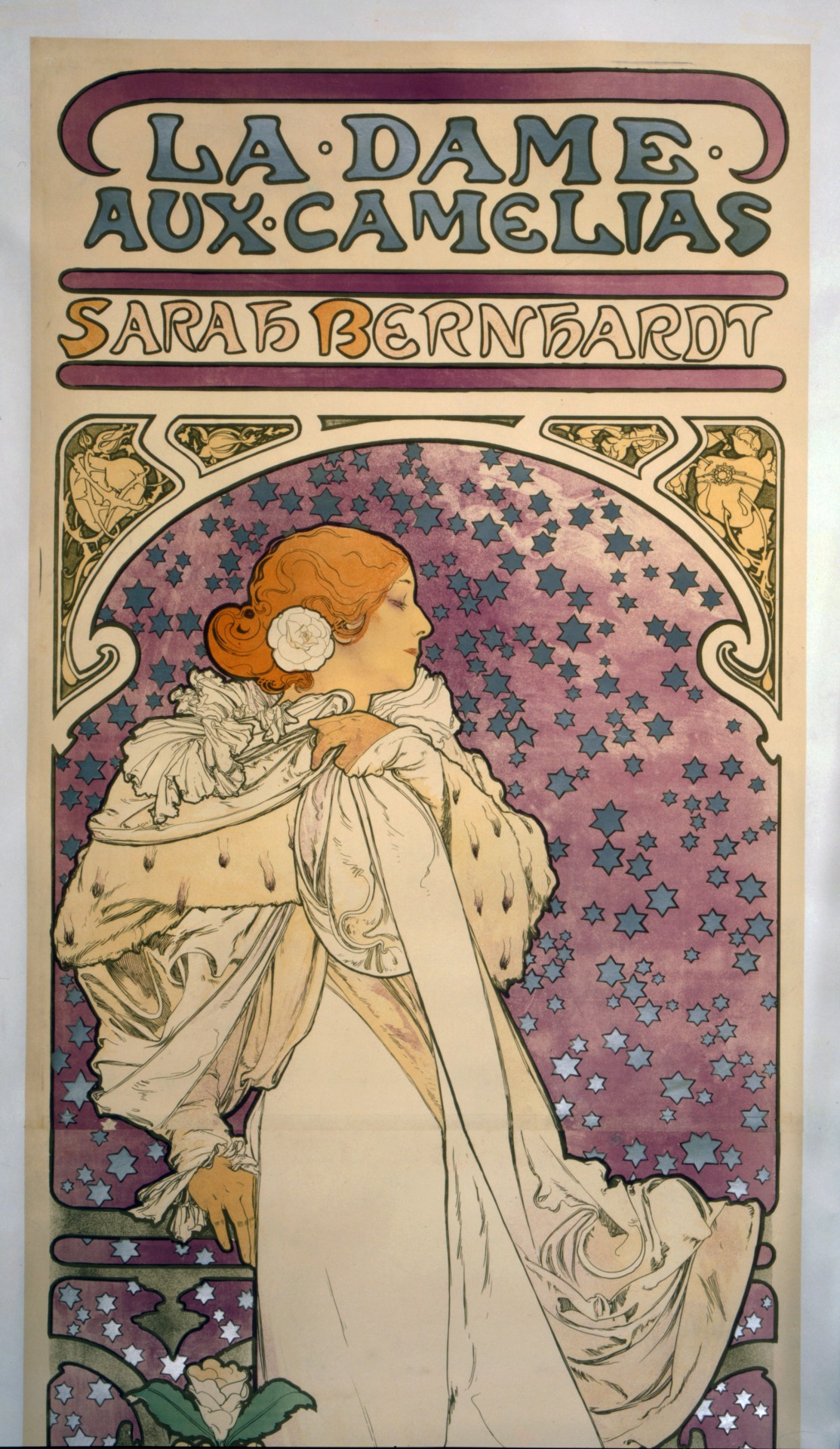 Affiche Art nouveau d'Alphonse Mucha représentant la comédienne Sarah Bernhardt