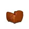 Fauteuil club cuir Gabin havane vue de 3/4 dos