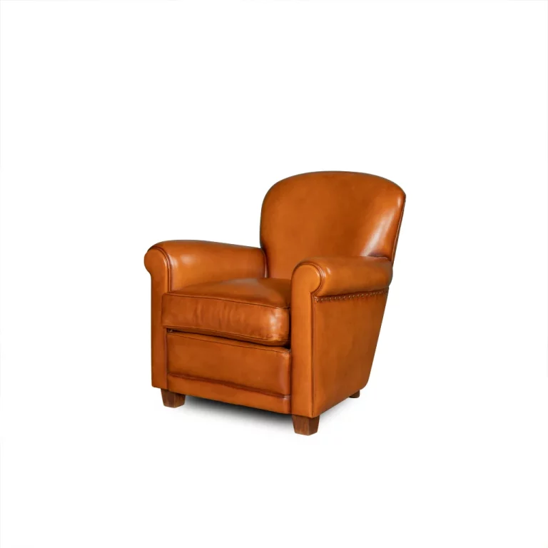 Fauteuil club cuir Gaston miel