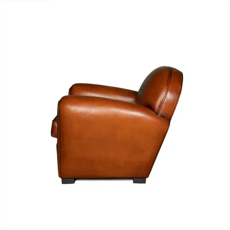 Fauteuil club cuir Epicure vue de côté