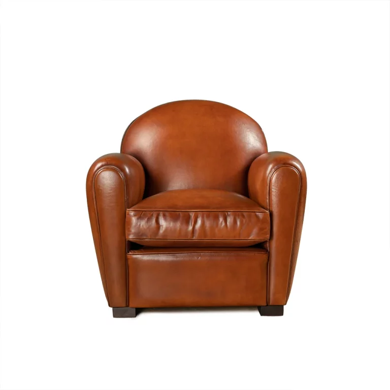 Fauteuil club cuir Epicure vue de face
