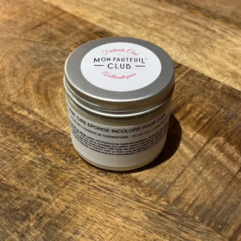 Pot de cire incolore pour cuir de basane (200 g)