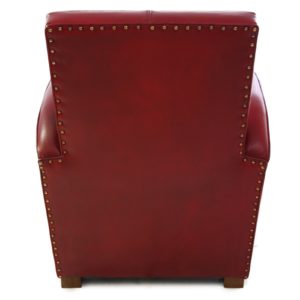 Deauville, fauteuil, cuir rouge, arrière