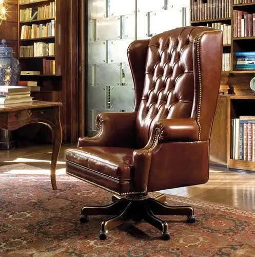 Buckingham, fauteuil, cuir havane, ambiance