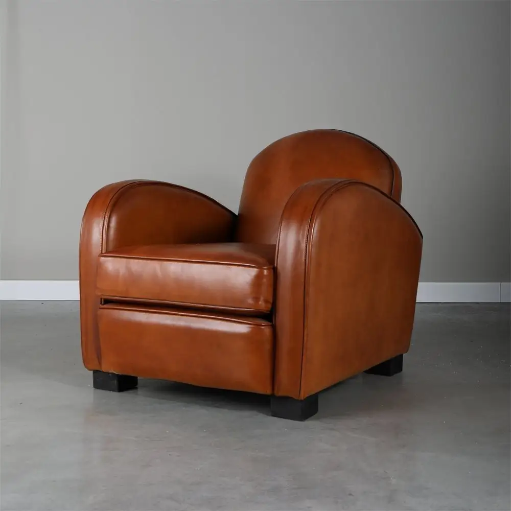 Hemingway enfant, fauteuil, cuir miel, ambiance