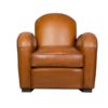 Hemingway, fauteuil, cuir rustique, face