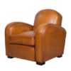 Hemingway, fauteuil, cuir rustique, face
