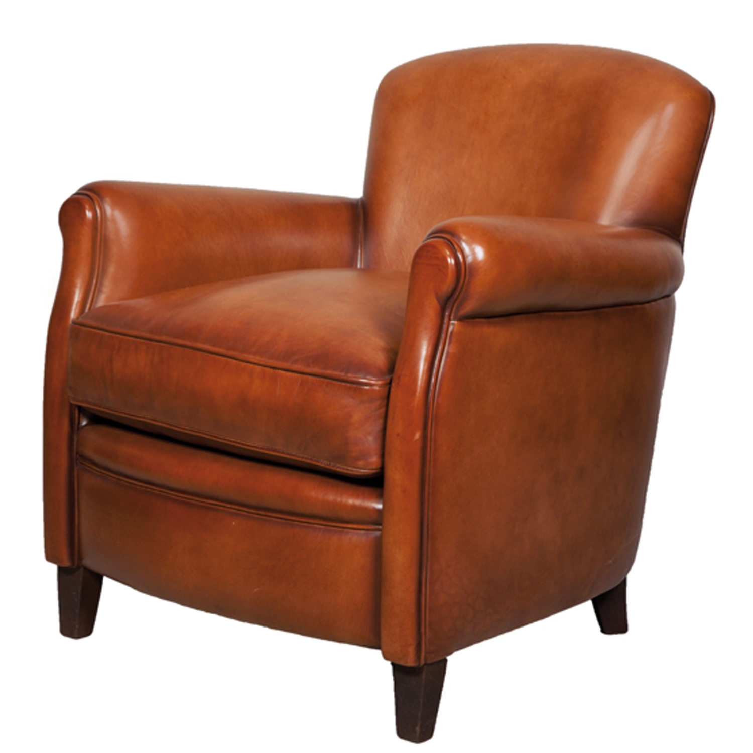 Petit Fauteuil Club Parisien en Cuir  Monfauteuilclub.com